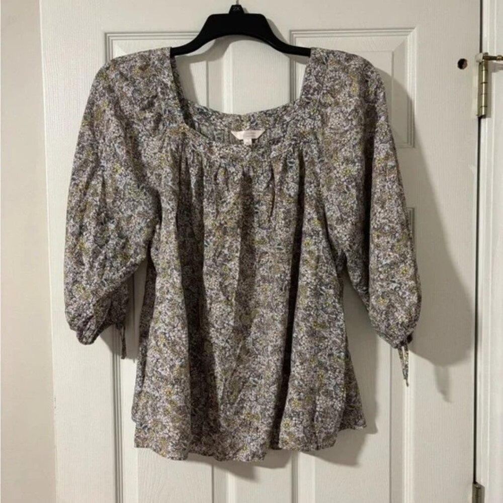 LC Lauren Conrad Multicolor Floral Blouse